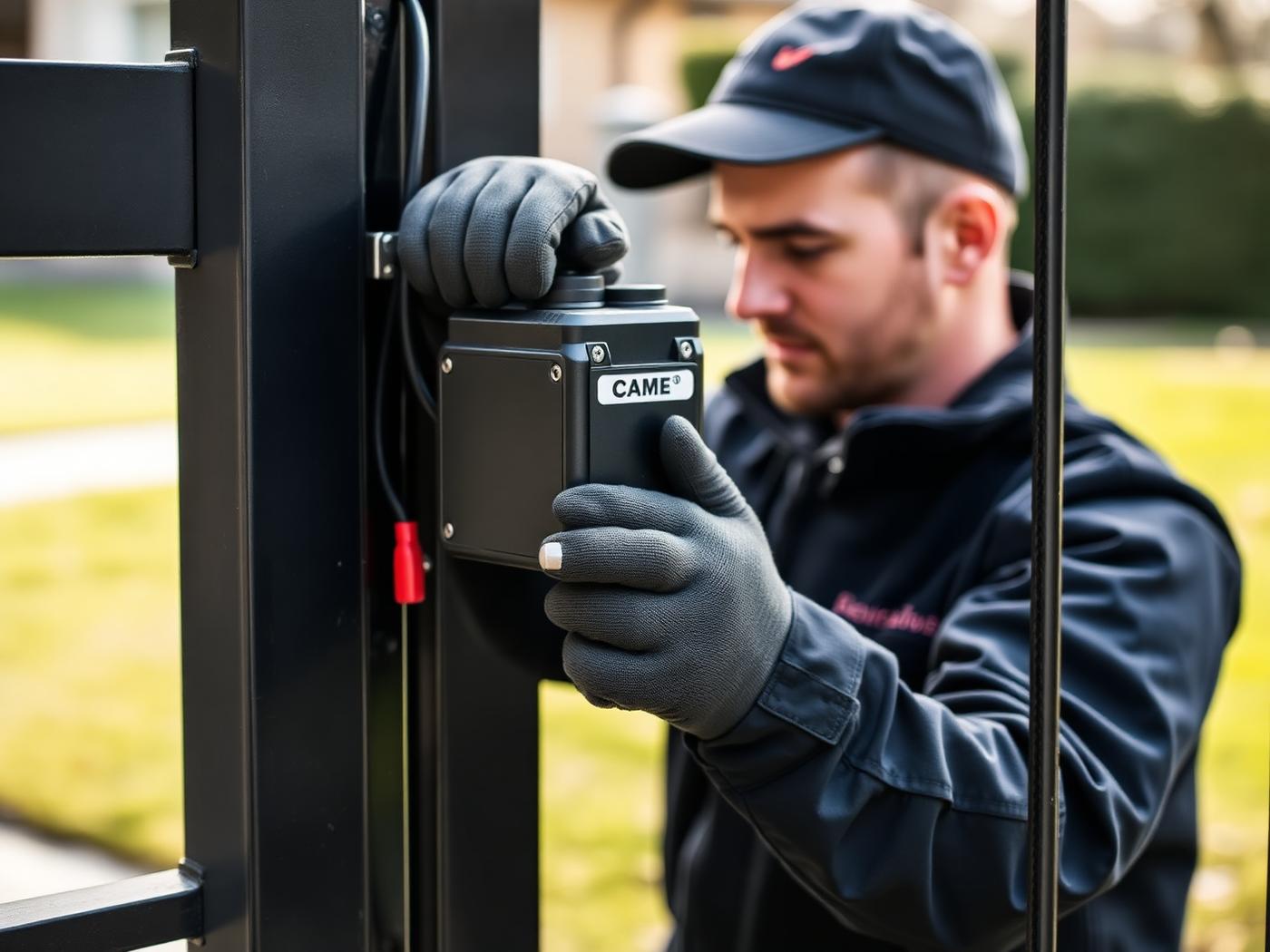 KLING szerelő CAME kapuautomatika telepítése közben